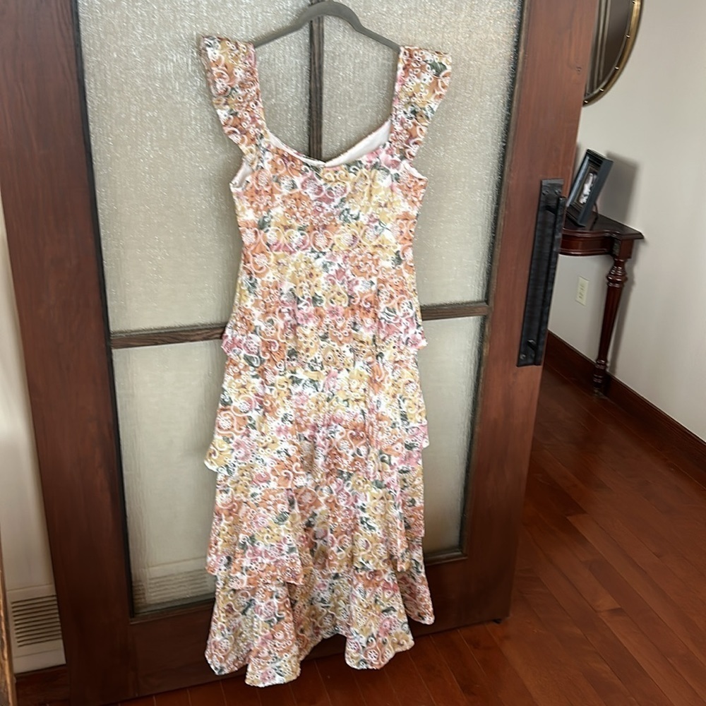 Anthropologie En Saison Presley eyelet ruffle Midi Dress size large New with tag - Picture 11 of 12